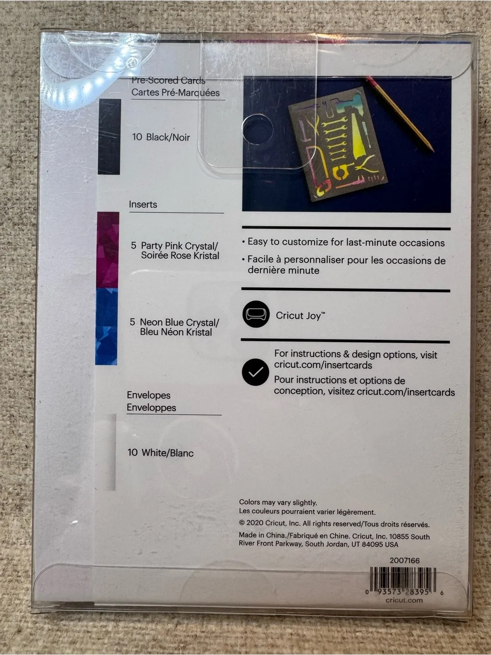 Cricut Joy, lot of 5 packs, insert cards in various glitter, prism, and matte